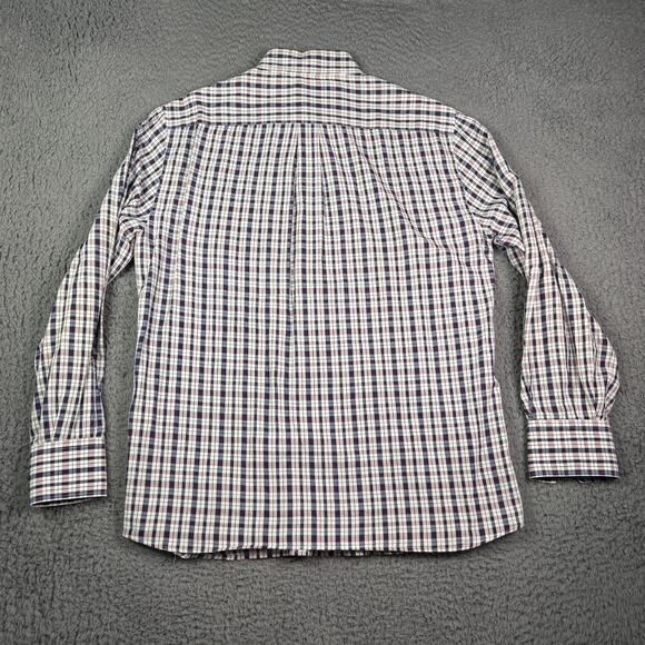 Brunello Cucinelli Button Shirt Mens M Purple Plaid Linen Blend Italy Dress - Picture 5 of 9